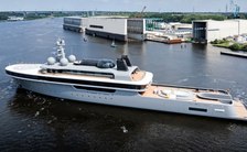 Project COSMOS Launched: Game-changing 114M Lürssen Fuel-Cell Superyacht Departs Rendsburg Shipyard