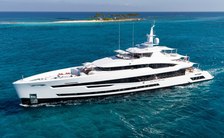 Heesen's first 5700 Aluminium superyacht SANTOSHA joins Mediterranean yacht charter fleet