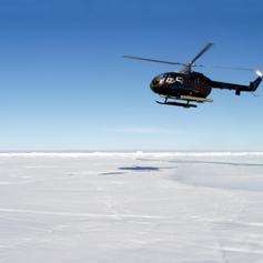 Helicopter in the Arctic