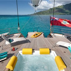 Sailing Yacht in Tahiti