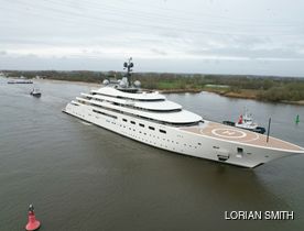 The world’s second largest superyacht BLUE begins sea trials