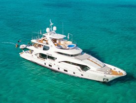 Explore the sunsoaked shores of a Bahamas yacht charter with 33M yacht rental REHAB