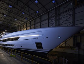 Record-breaking Heesen superyacht 80m 'Project Cosmos' hits the water