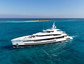 Heesen's first 5700 Aluminium superyacht SANTOSHA joins Mediterranean yacht charter fleet