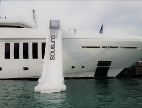 Superyacht OURANOS Receives Inflatable Slide Ahead Of Charter Season
