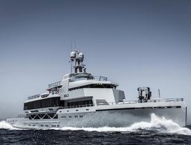 85m explorer yacht BOLD offers exclusive 4-week charter opportunity in the Mediterranean
