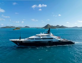 Late Summer Offer: 81m superyacht rental ALFA NERO offers discounted rates for Greece yacht charters
