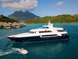 Freshly refitted 43m motor yacht PLAYPEN available for Pacific Ocean charters