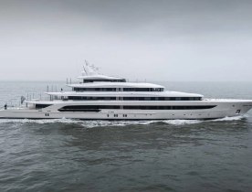 105m Oceanco superyacht H3 embarks on sea trials