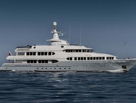 55M superyacht OLYMPUS announces final availability for summer 2025 Mediterranean yacht charters
