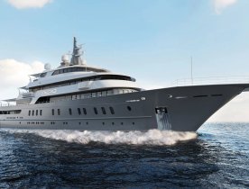 85m explorer yacht VICTORIOUS finally hits the water 