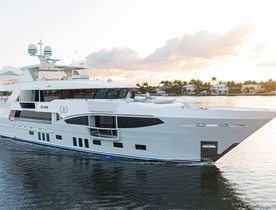 Superyacht rental SERENITY opens March 2027 Caribbean yacht charter bookings