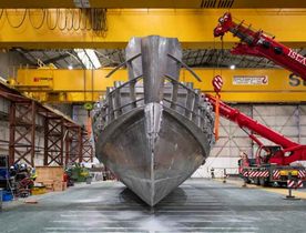 Hull-turn milestone for first Arksen yacht