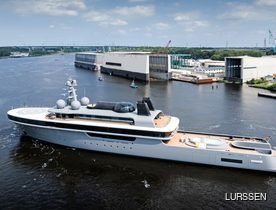 Project COSMOS Launched: Game-changing 114M Lürssen Fuel-Cell Superyacht Departs Rendsburg Shipyard