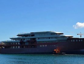 112m explorer yacht FREIRE undergoes technical launch