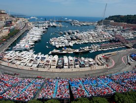 Charter Yachts Arrive in Port Hercule for the Monaco Grand Prix