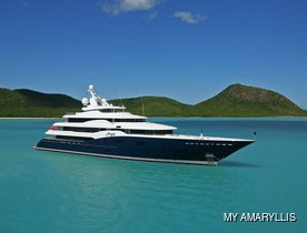 Unique opportunity to charter 78.5m luxury yacht AMARYLLIS in the UK and Channel Islands this summer.