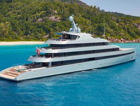 84m hybrid yacht SAVANNAH: rare yacht charter availability for summer