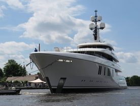 Video: The Launch Of 73m Feadship Superyacht HASNA