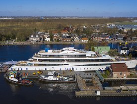 Feadship’s 94m eco-friendly superyacht VIVA (Project 817) seen for first time