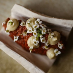 Beautifully presented course from La Gaia's set menu