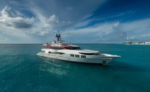 50m superyacht AMARULA SUN available for Thanksgiving and New Year yacht rentals in the Bahamas