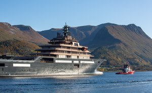 World's largest superyacht REV arrives in Norway for outfitting