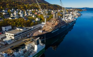 First on board: YachtCharterFleet tours 182m research and expedition yacht REV Ocean at VARD shipyard, Norway
