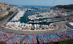 Charter Yachts Arrive in Port Hercule for the Monaco Grand Prix