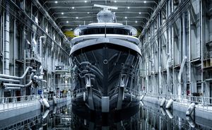 Feadship 55m explorer yacht SHINKAI leaves Aalsmeer shed