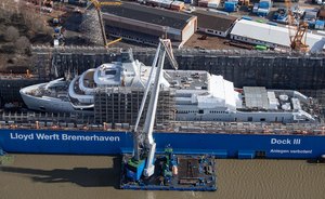 Lloyd Werft's 140m superyacht SOLARIS hits the water