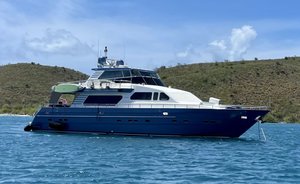 Accompany motor yacht QARA on an enticing Virgin Islands yacht charter 