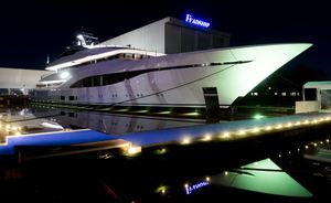 75m Feadship charter yacht ARROW makes a splash