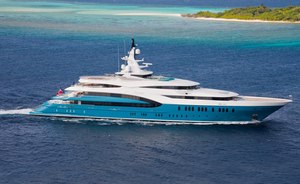 85m superyacht SUNRAYS available for winter charter in the Indian Ocean