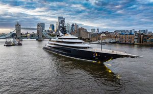 Iconic 122m superyacht charter KISMET arrives in London 