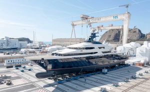 91m yacht TRANQUILITY  fresh from refit ahead of Mediterranean charter season