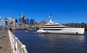 Newly Delivered Lürssen Superyacht ODISEA Drops Anchor by London's Tower Bridge 