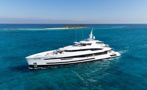 Heesen's first 5700 Aluminium superyacht SANTOSHA joins Mediterranean yacht charter fleet