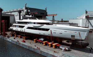 Fourth Amels 60 hull hits the water