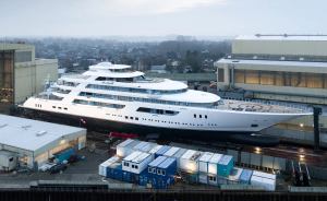 117M Lürssen Superyacht BOARDWALK Successfully Launches At Lemwerder 