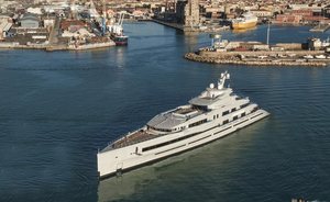 Brand new 107m Benetti charter yacht LANA begins sea trials