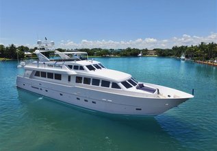 Fly Boys Charter Yacht at Palm Beach Boat Show 2023