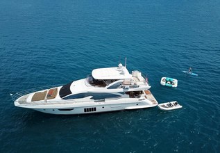 Happy Hours Charter Yacht at Palm Beach Boat Show 2023