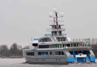 Superyacht CLOUDBREAK during her sea trials