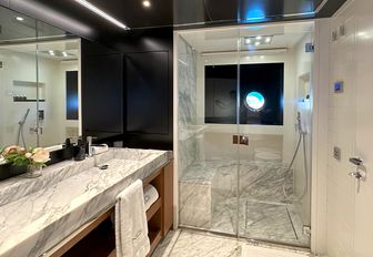 Charter yacht NOI en suite with shower cubicle
