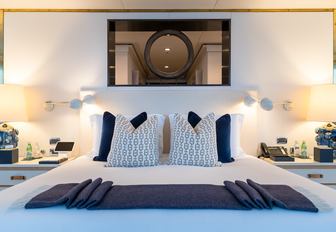 Superyacht charter HBC master cabin berth