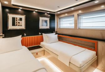 Twin cabin onboard charter yacht HEEUS