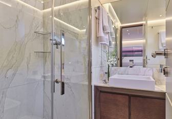 Charter yacht ONCE MORE en suite with separate shower cubicle