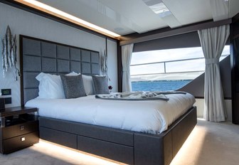 Charter yacht NIGORA master cabin overview