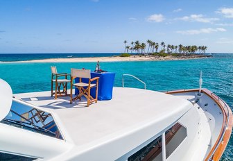 champagne set up on luxury yacht alexandra jane